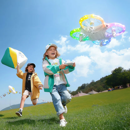 K30 Drones with Camera for Kids 720P, FPV RC Drones with RGB Light, 2 Batteries, White